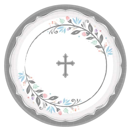 10.5&#x27;&#x27; Religious Holy Day Round Paper Plates, 36ct.